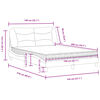 vidaXL Bett mit Matratze "Hvar" Blau 140x200 cm Stoff
