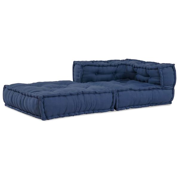 vidaXL Modulares Ecksofa Indigo 70 x 70 x 56 cm Stoff