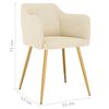 vidaXL Esszimmerst&uuml;hle 2 Stk. Creme Samt