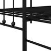 vidaXL Tagesbettrahmen Schwarz 100 x 200 cm Pulverbeschichteter Stahl