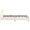 vidaXL Kinderbettgestell mit Kopfteil Creme 90 x 190 cm Schafstoff