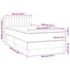 vidaXL Boxspringbett mit Matratze Taupe 100x200 cm Stoff