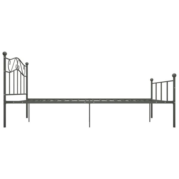 vidaXL Bettgestell Grau Metall 140&times;200 cm
