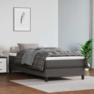 vidaXL Taschenfederkernmatratze Mittel Grau 80x200x20 cm Kunstleder
