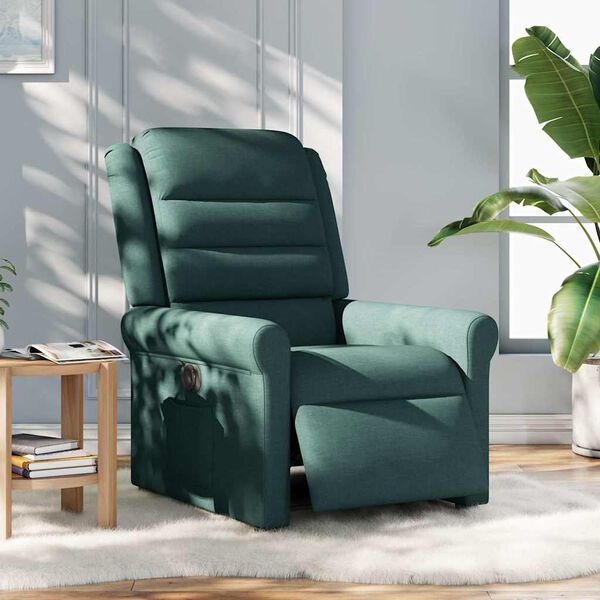vidaXL Relaxsessel Elektrisch Dunkelgr&uuml;n Stoff