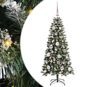 vidaXL Künstlicher Weihnachtsbaum mit 150 LEDs Grün 55 x 55 x 120 cm
