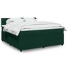 vidaXL Boxspringbett mit Matratze Dunkelgr&uuml;n 180x200 cm Samt
