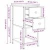 vidaXL Nachttisch 2 pcs Schwarze Eiche 32 x 42 x 70 cm Holzwerkstoff