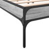 vidaXL Bettgestell Grau Sonoma 135x190 cm Holzwerkstoff und Metall