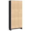 vidaXL B&uuml;cherregal Schwarz Eichen-Optik 82,5 x 30,5 x 185 cm