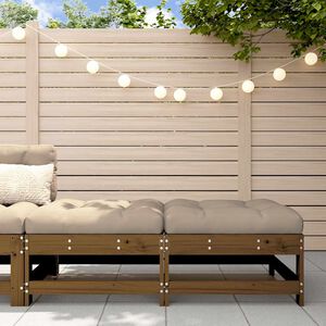 vidaXL Gartenhocker mit Kissen 2 Stk. Honigbraun Massivholz Kiefer