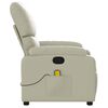 vidaXL Massagesessel mit Relaxfunktion, Kunstleder, Creme