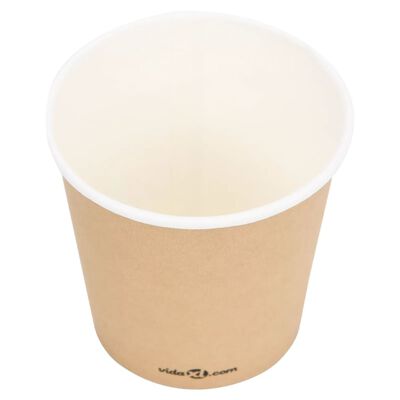 vidaXL Kaffee-Pappbecher 1000 Stk. 120 ml Braun