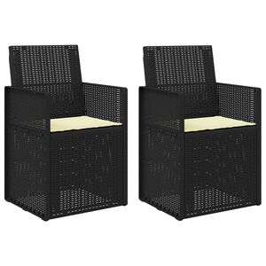 vidaXL Garten Esszimmerst&uuml;hle 2 pcs Anthrazit und Creme PP