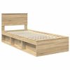 vidaXL Bettrahmen mit Kopfteil Sonoma-Eiche 90 x 200 cm Holzwerkstoff