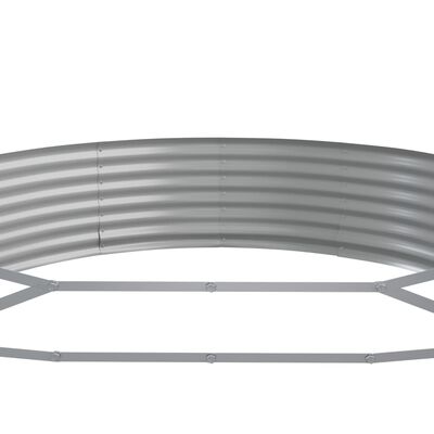 vidaXL Hochbeet Pulverbeschichteter Stahl 523x140x36 cm Grau