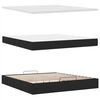 vidaXL Ottoman-Bett mit Matratze Schwarz 180x200 cm Stoff