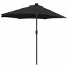 vidaXL Garten-Sonnenschirm Schwarz 294 x 150 x 223 cm