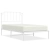 vidaXL Bettgestell mit Kopfteil Metall Wei&szlig; 100x190 cm