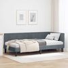 vidaXL Eckbettgestell mit Kopfteil Dunkelgrau 90 cm x 200 cm Samt