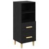 vidaXL Sideboard Schwarz Eichen-Optik 34 x 34,5 x 90 cm Holzwerkstoff