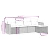 vidaXL 6-tlg. Garten-Sofagarnitur mit Kissen Grau Poly Rattan