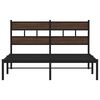 vidaXL Bettgestell ohne Matratze mit Kopfteil Braun Eiche 160x200 cm