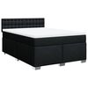 vidaXL Boxspringbett mit Matratze Schwarz 140x190 cm Stoff
