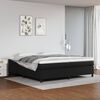vidaXL Boxspringbettgestell Schwarz 200x200 cm Kunstleder