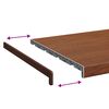 vidaXL Fensterbank Braunes Holz 160 x 45 x 4,5 cm PVC