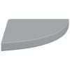 vidaXL Eck-Schweberegale 2 Stk. Grau 35x35x3,8 cm MDF