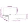 vidaXL Bettgestell ohne Matratze Hellgrau 180x200 cm Stoff