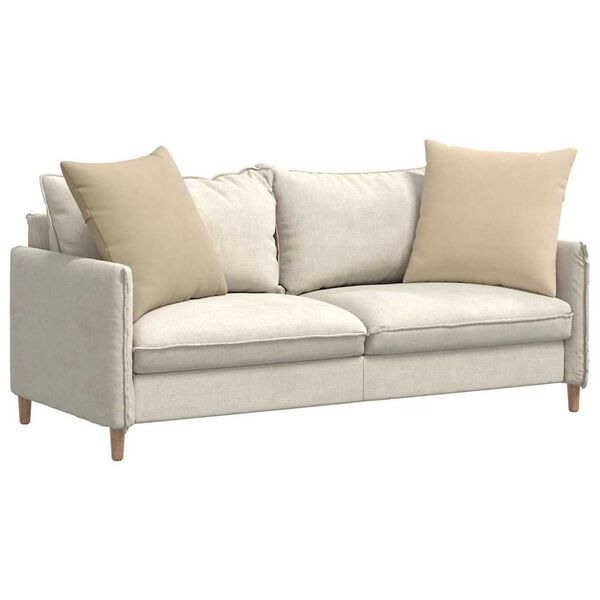 vidaXL Sofakissen 2 Stück Creme 60 x 60 cm Stoff