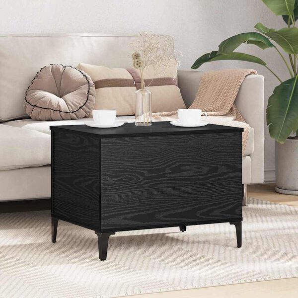 vidaXL Couchtisch Schwarz Eichen-Optik 60 x 44,5 x 45 cm Holzwerkstoff