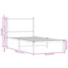 vidaXL Metallbett ohne Matratze Sonoma-Eiche 90x190 cm
