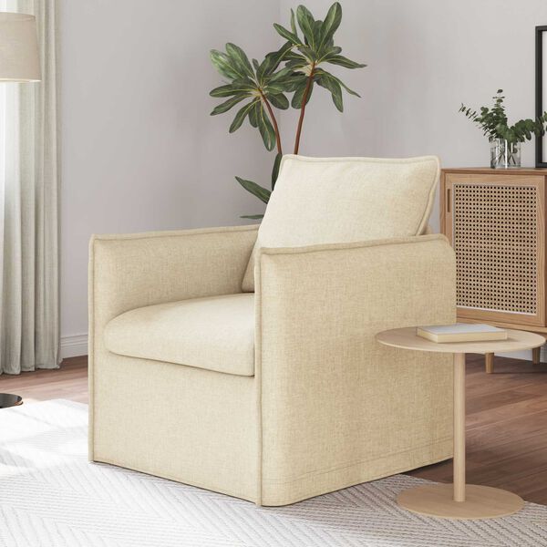 vidaXL Sofa Creme Gesamtabmessungen: 75 x 82 x 85 cm (B x T x H) Samt