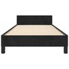 vidaXL Bettgestell mit Kopfteil Schwarz 90x200 cm Samt