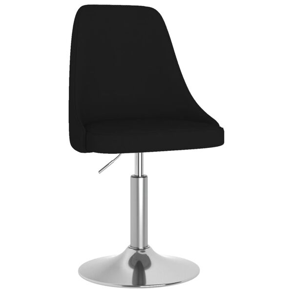 vidaXL Esszimmerstuhl Drehbar Schwarz Stoff