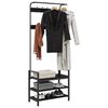 vidaXL Garderobenst&auml;nder Schwarz Eichen-Optik 75 x 34 x 184 cm