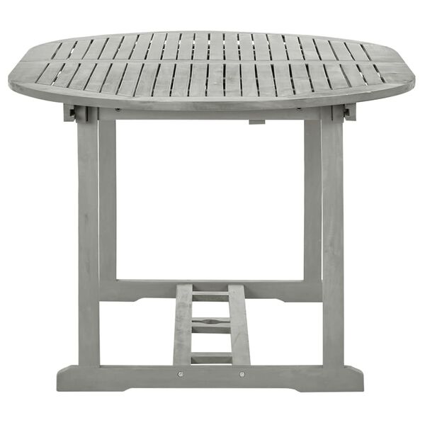 vidaXL Gartentisch Grau 200x100x75 cm Massivholz Akazie