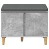 vidaXL Flurbank mit Kissen mit Speicher Beton Grau 60 x 38 x 46 cm