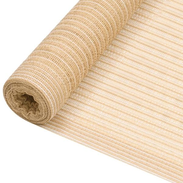 vidaXL Zaunblende Beige 2x25 m HDPE 75 g/m&sup2;