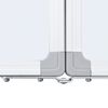 vidaXL Magnetisches Whiteboard Klappbar 200x40x1,7 cm Aluminium