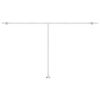 vidaXL Standmarkise Manuell Einziehbar 500x350 cm Gelb/Wei&szlig;