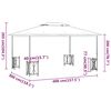 vidaXL Pavillon mit Seitenw&auml;nden & Doppeldach 3x4 m Anthrazit