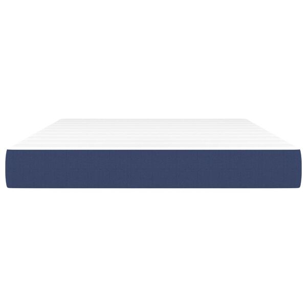 vidaXL Taschenfederkernmatratze Mittel Blau 140x190x20 cm Stoff