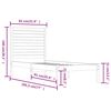 vidaXL Massivholzbett Schwarz 75x190 cm