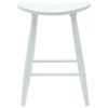vidaXL Esszimmerst&uuml;hle 2 pcs Wei&szlig; 46 x 37 x 63 cm Massives Gummiholz