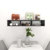 vidaXL Wandregal Hochglanz-Grau 102x30x17 cm Holzwerkstoff