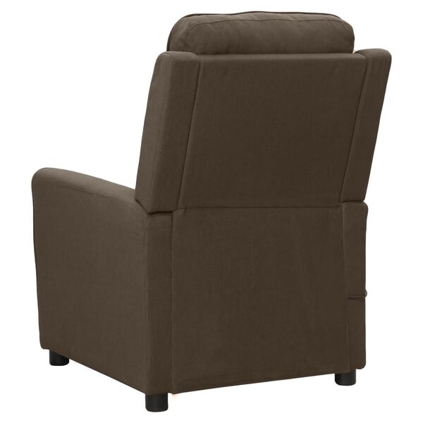 vidaXL Massagesessel Dunkelbraun Stoff